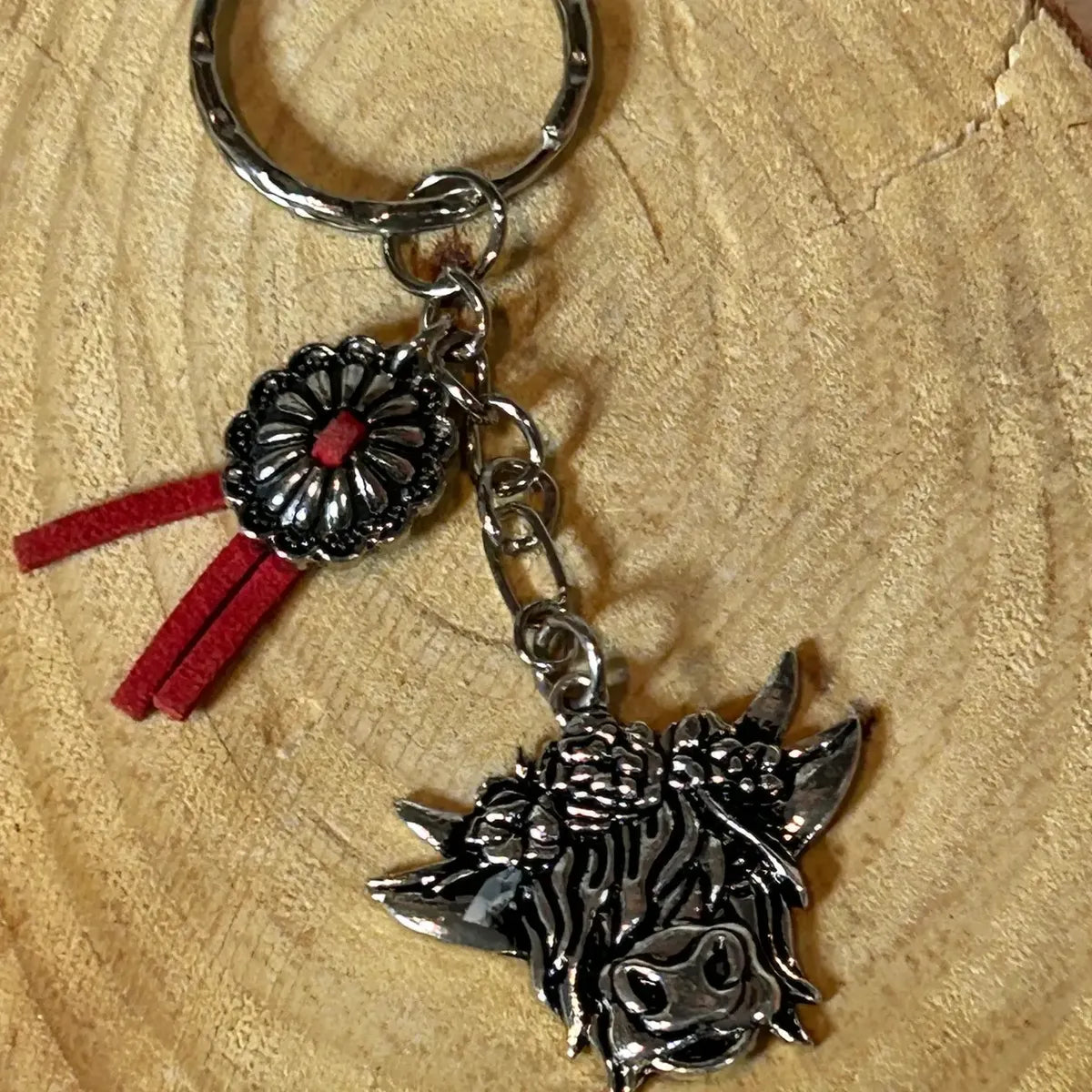 Hyland Cow Keychain