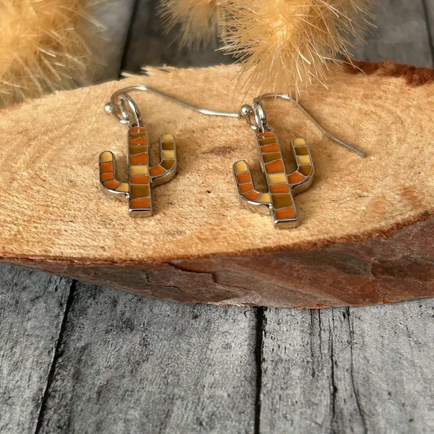Western Cactus Dangle Earrings