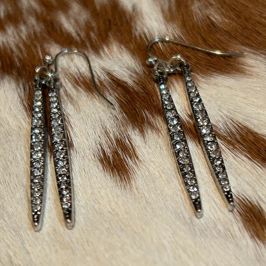 Long Rhinestone's Dangle Earrings