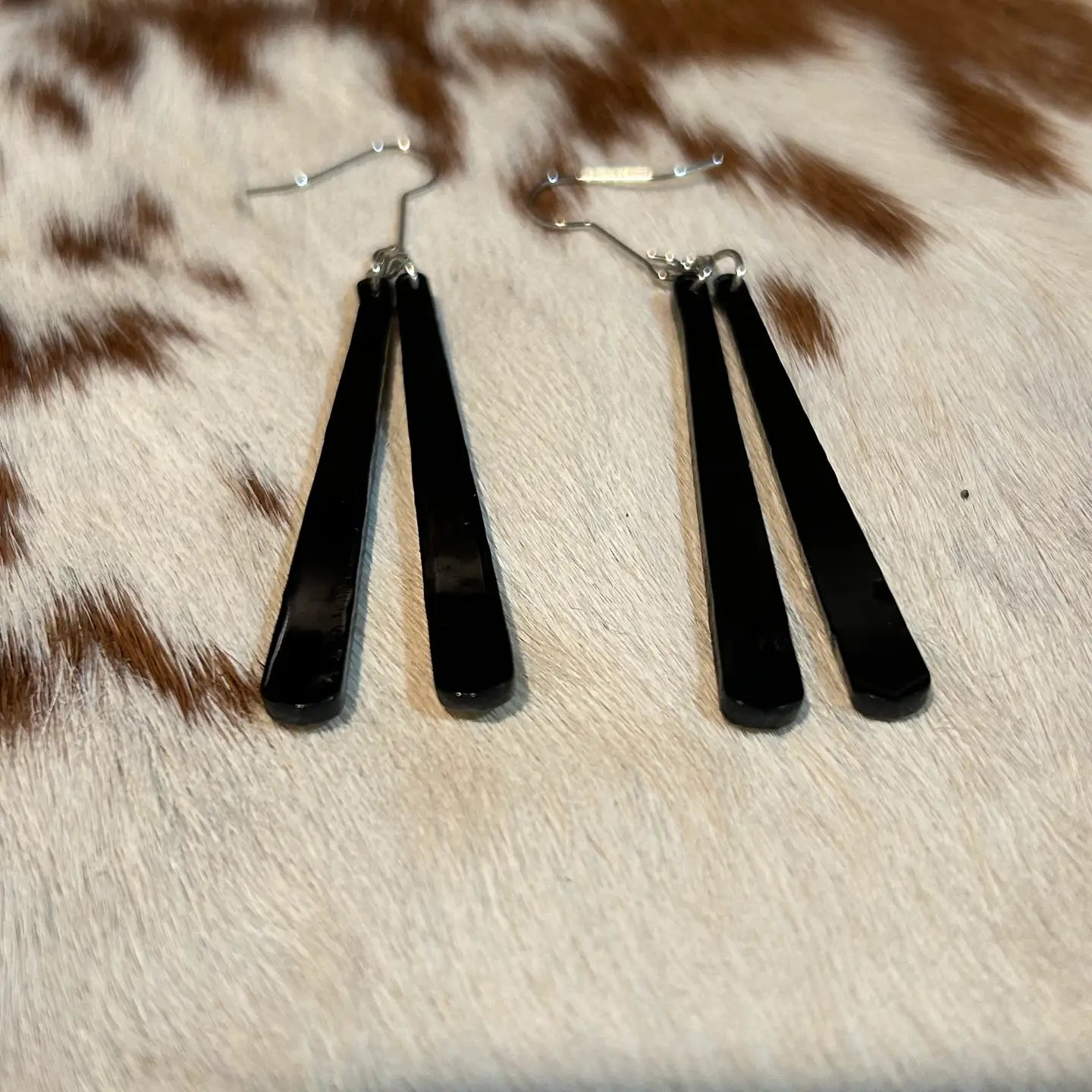 Long Abalone Shell Dangle Earrings