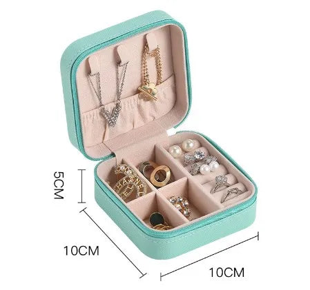 Fashion Solid Color Mini Pu Leather Jewelry Boxes