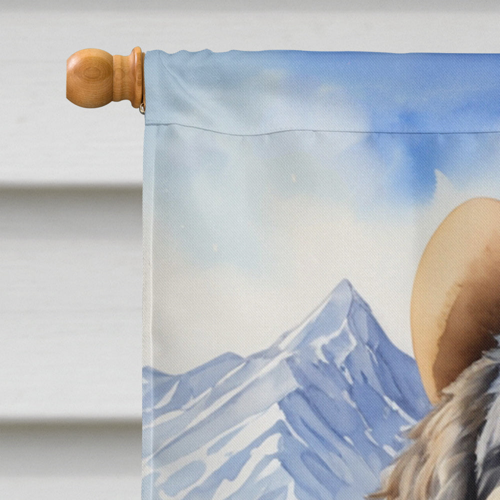 Bernedoodle Cowboy Welcome House Flag-2