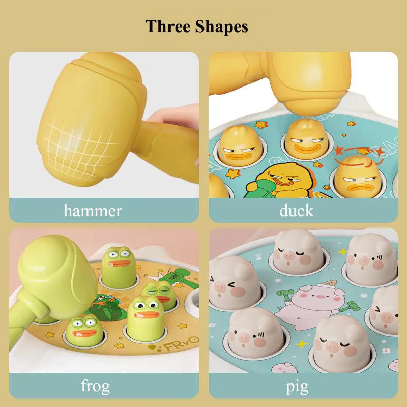 Educational Duck, Frog & Pig Hammer Toy-1