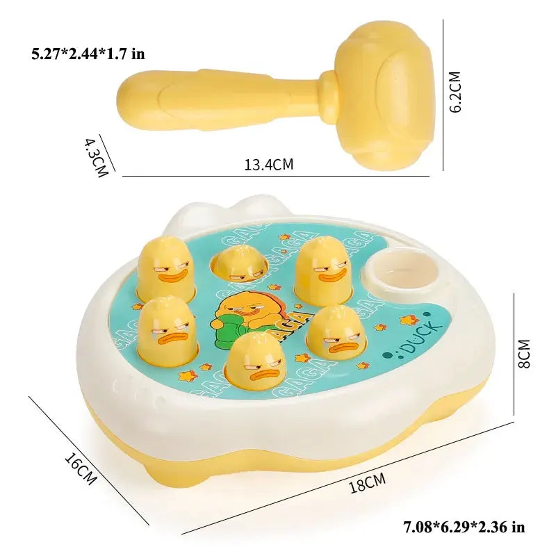 Educational Duck, Frog & Pig Hammer Toy-3