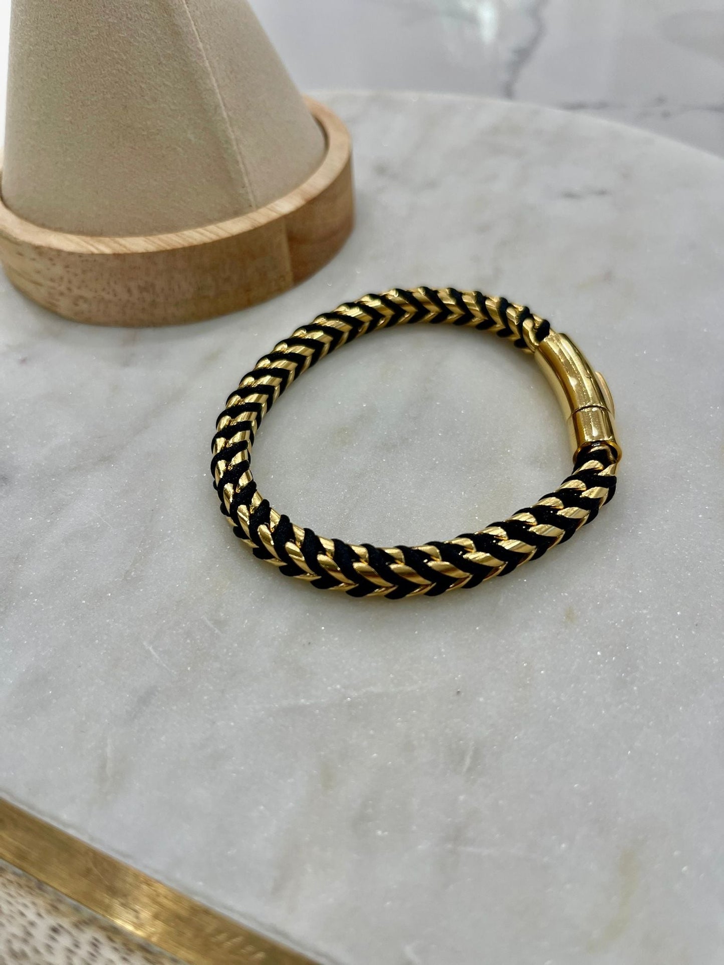 18K Gold Plated Braided Bracelet-1