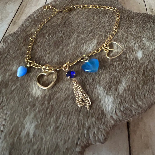 Western Heart Gold Girls Women Bracelet