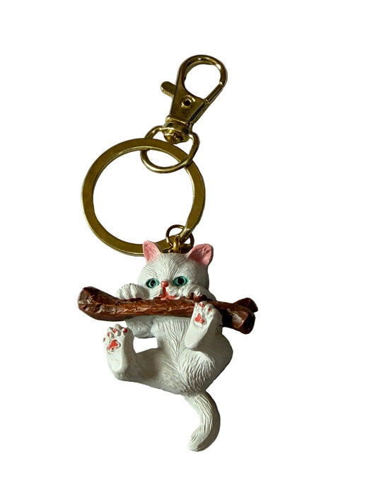 Kitty kitten Keychain Bag charm Hang in There