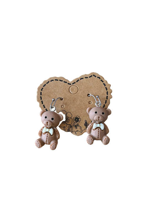 Little Brown Bear White Bowtie