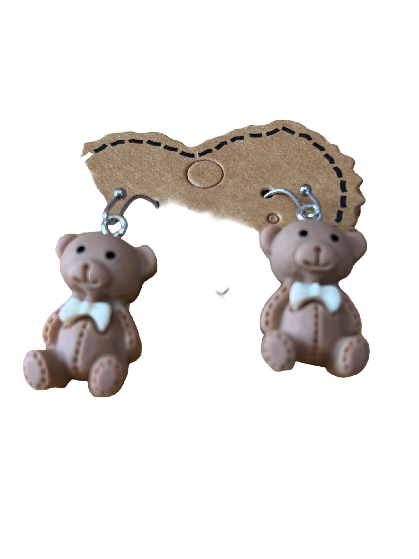 Little Brown Bear White Bowtie