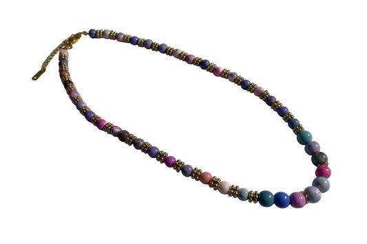 Necklace Colored Beads Stretch Necklace