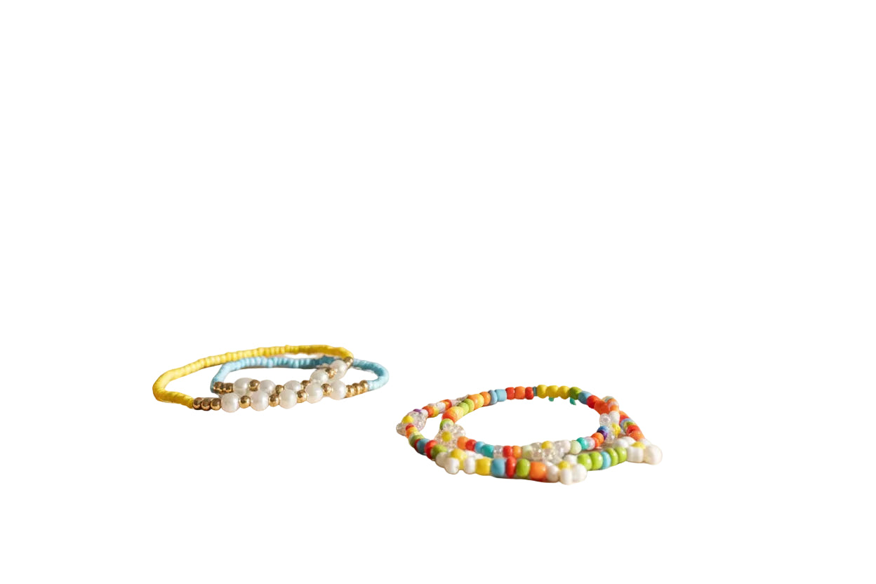 Young Girls Set 2 Sead Bead Stretch Bracelet