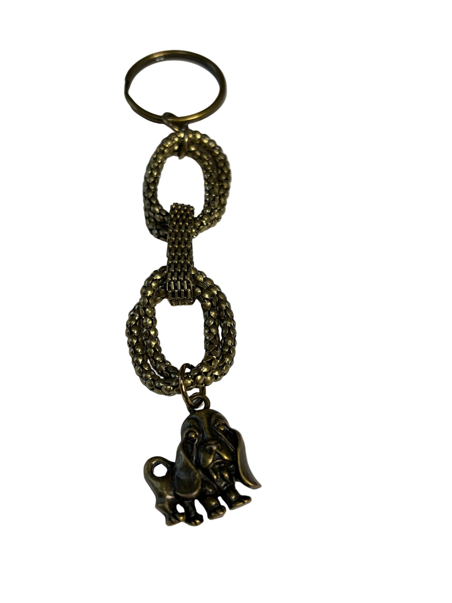 Gold Flexable Chain Dog Charm Keychain Bag Charm Purse Charm
