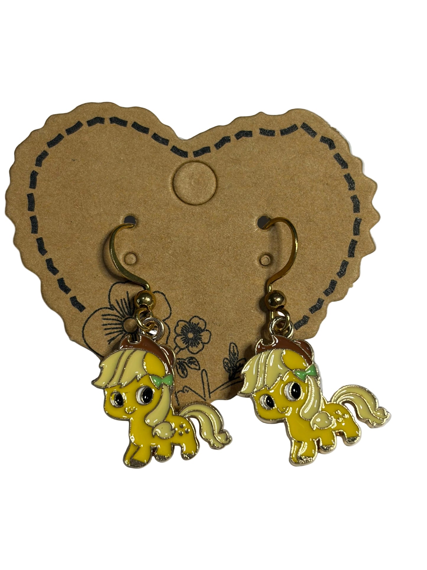 Girls Little Pony Earrings Cartoon Pony
