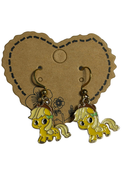 Girls Little Pony Earrings Cartoon Pony