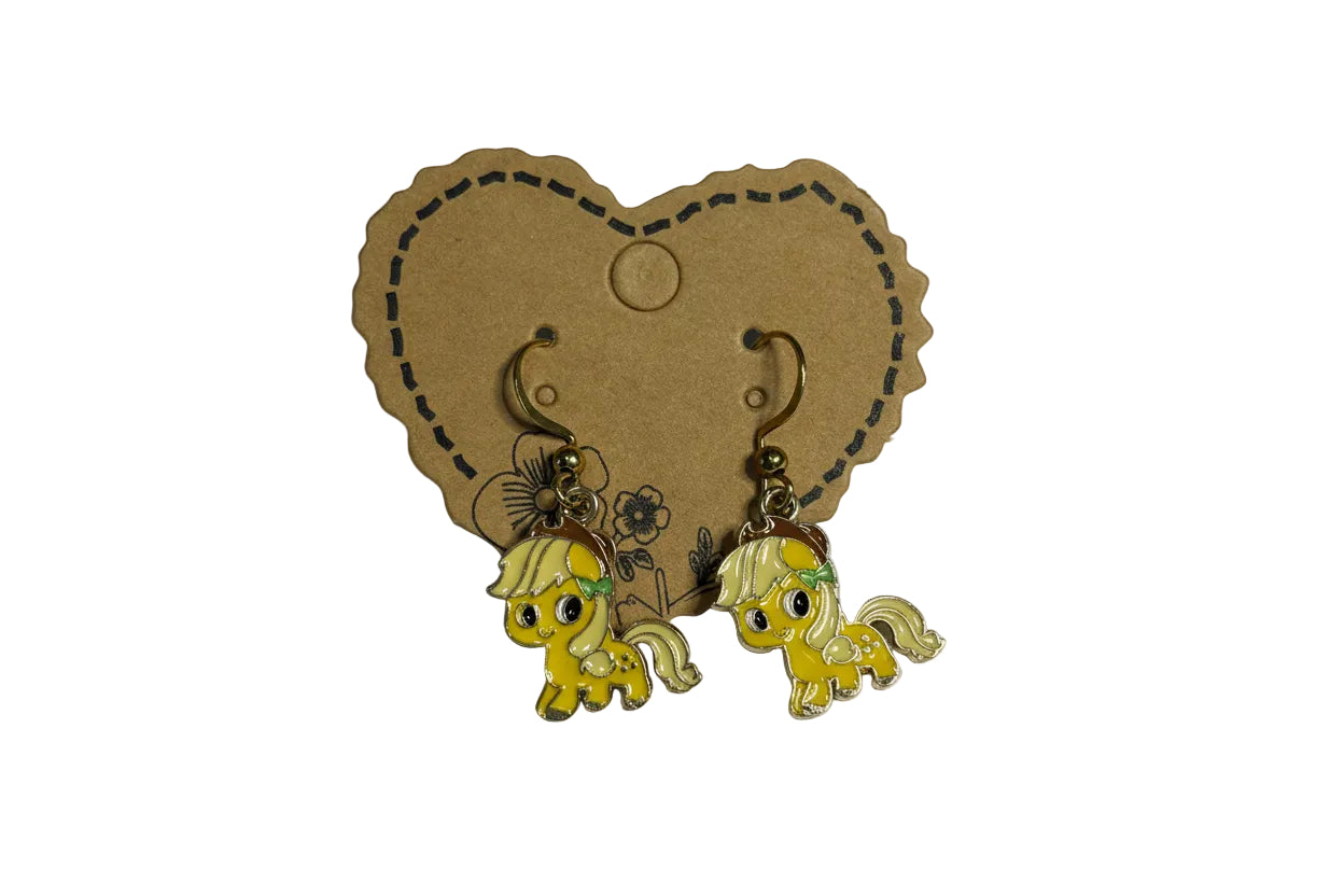 Girls Little Pony Earrings Cartoon Pony