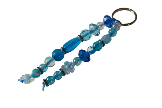 Shades of Blue Beads Bag Charm