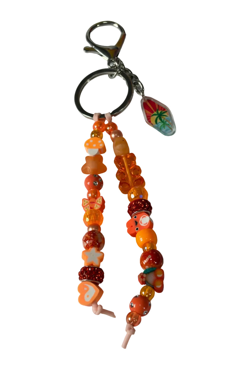 Orange Beads Charms Bag Charm Girls