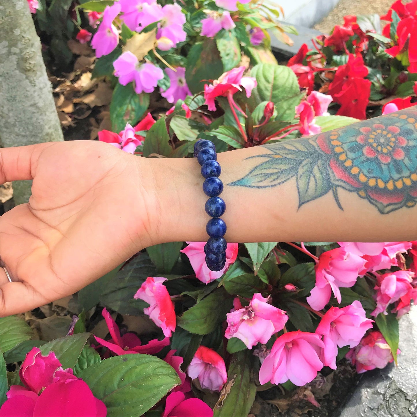 Lapis Lazuli Bracelet, Lapis Lazuli Stretch Bracelet | by nlanlaVictory-3