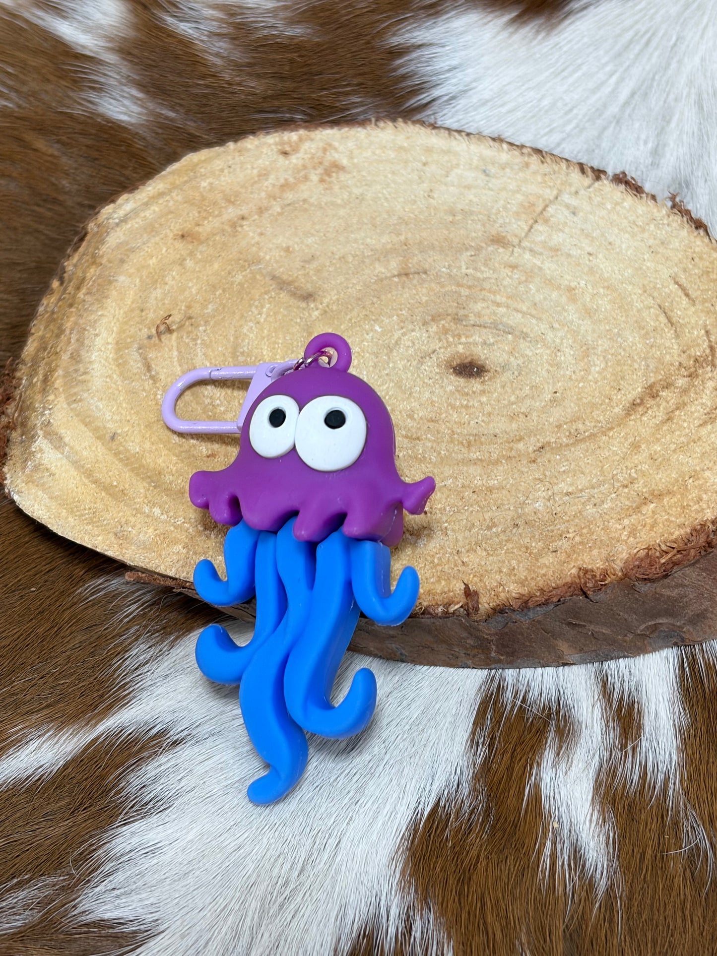 Silicone Keychain Bag Charms Sea Horse Octipus