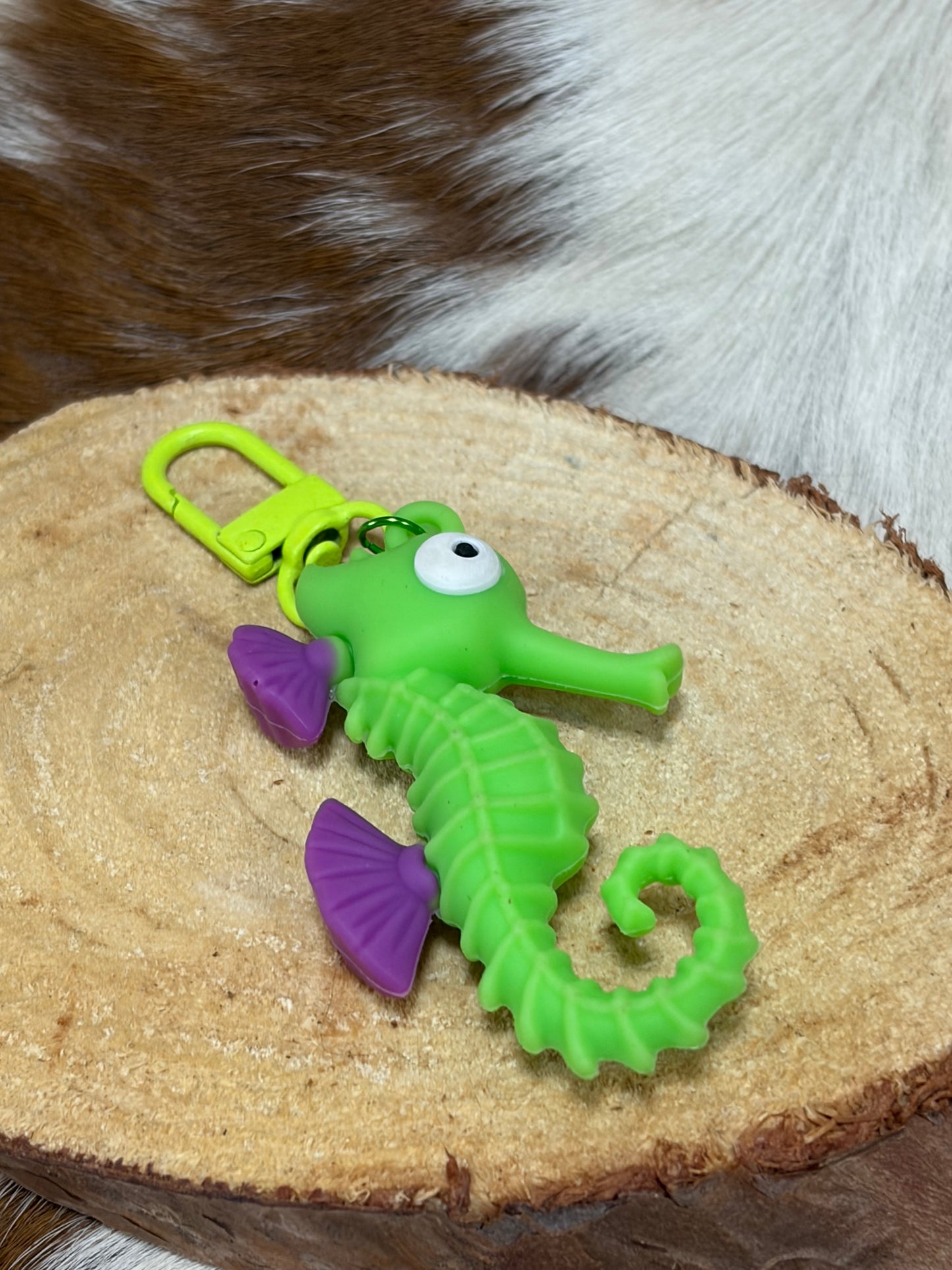 Silicone Keychain Bag Charms Sea Horse Octipus