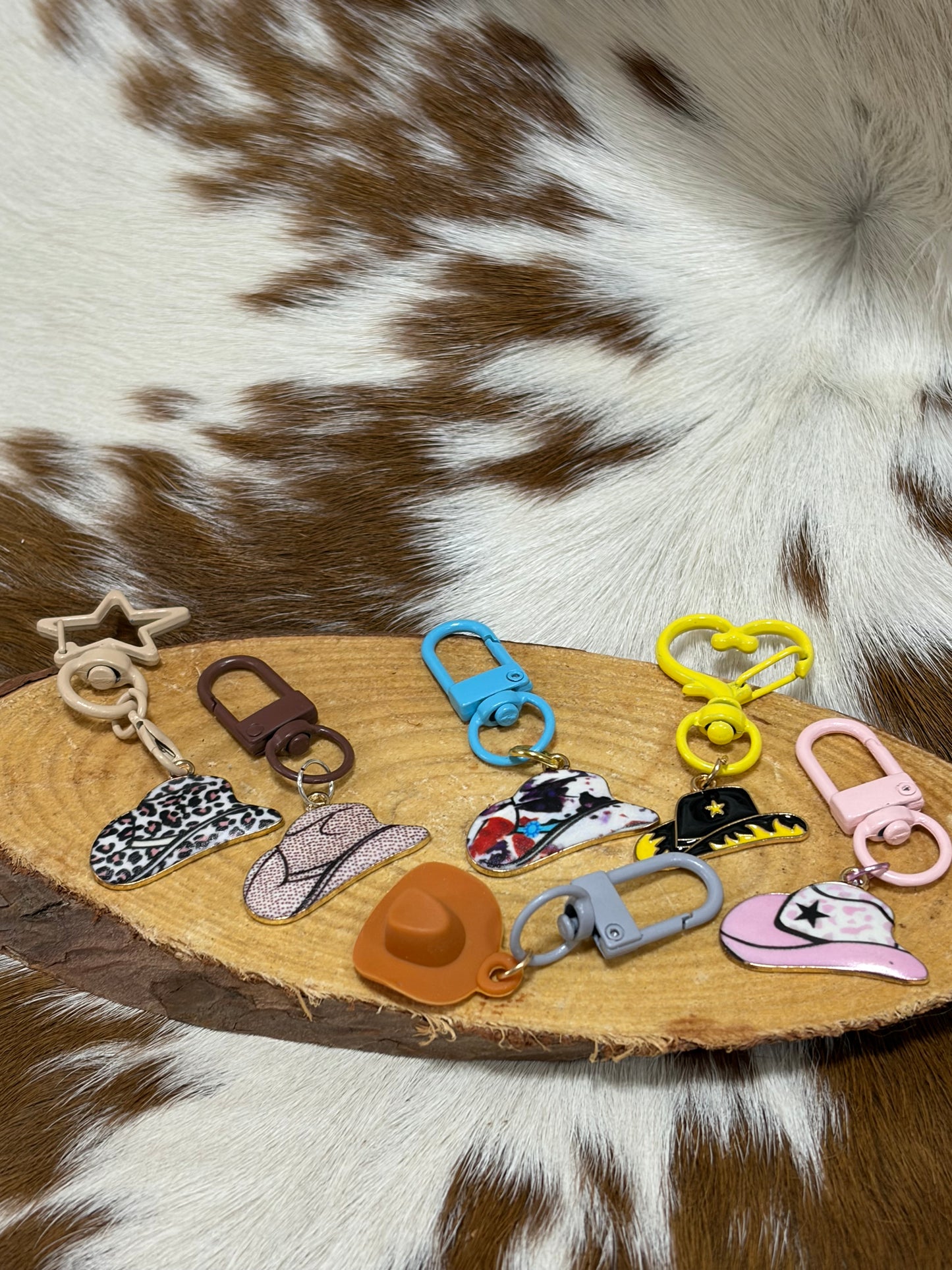 Western Cowboy Hat Keychain Bag Charm Kids