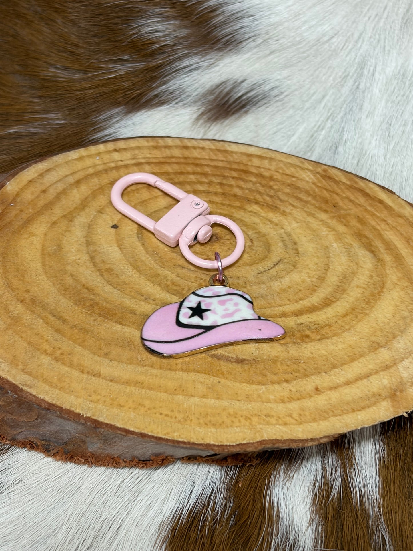 Western Cowboy Hat Keychain Bag Charm Kids