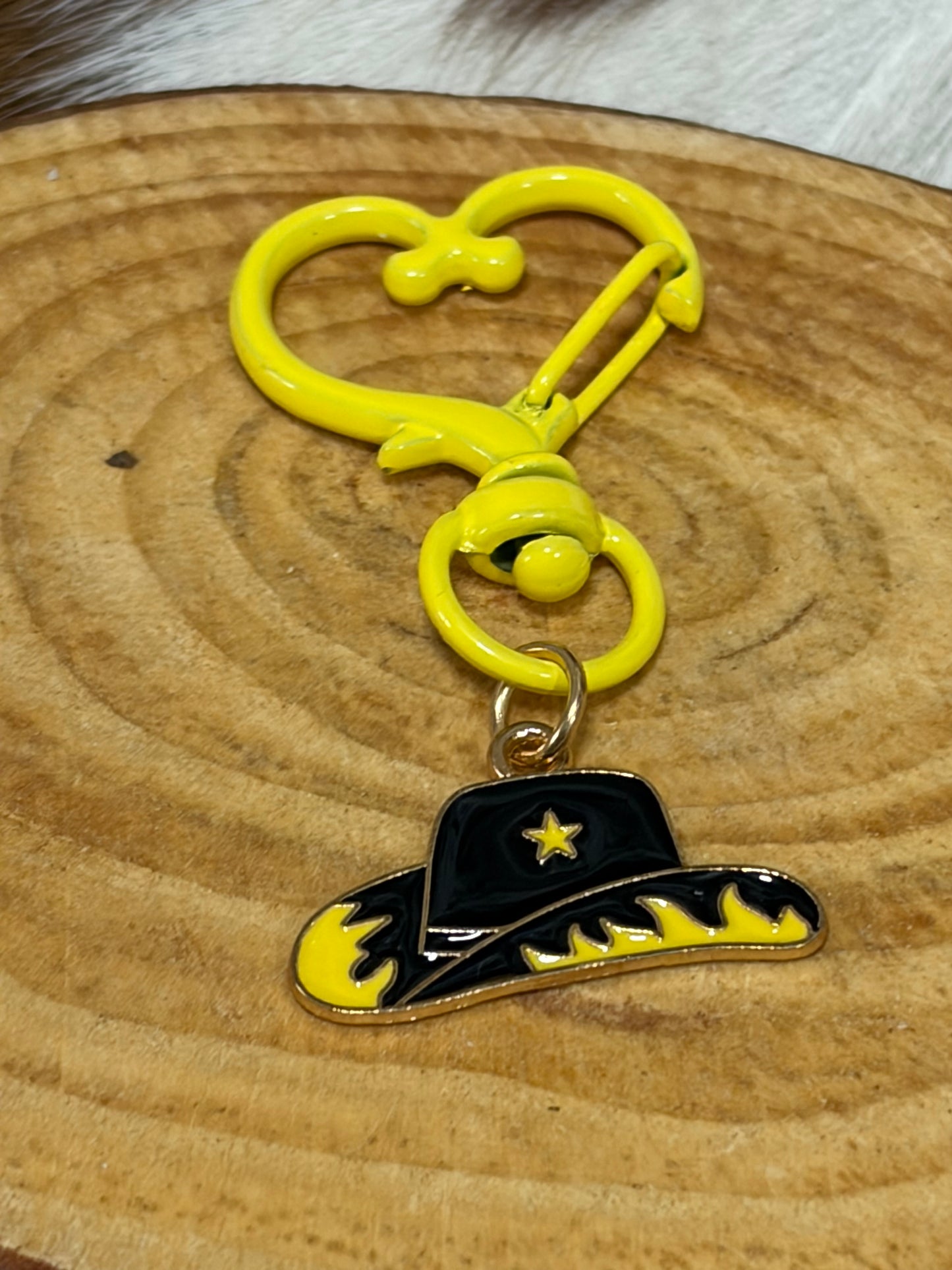 Western Cowboy Hat Keychain Bag Charm Kids