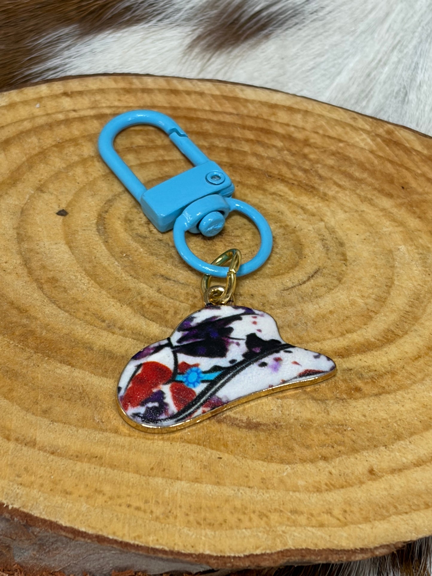 Western Cowboy Hat Keychain Bag Charm Kids