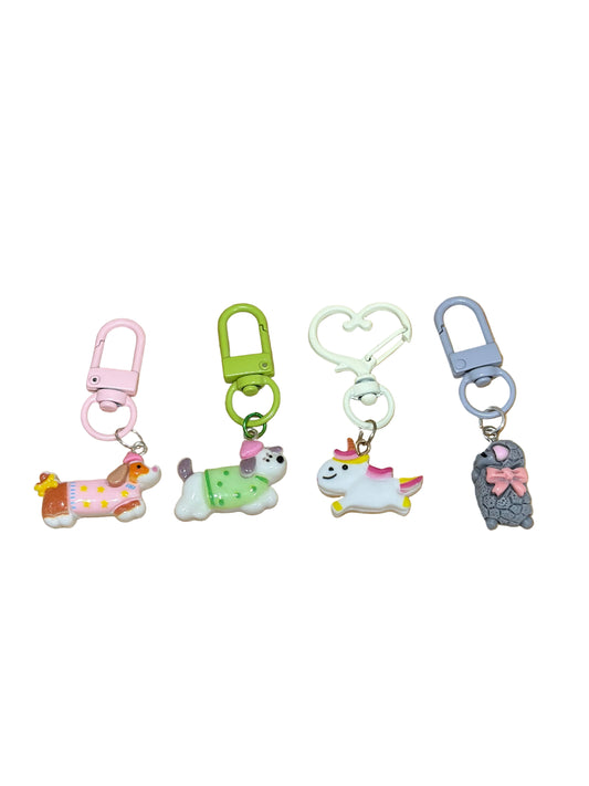 Puppy Dog Lamb Keychain Bag Charm
