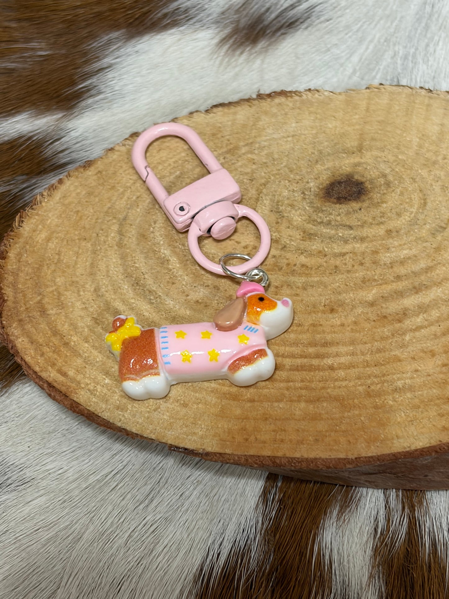 Puppy Dog Lamb Keychain Bag Charm