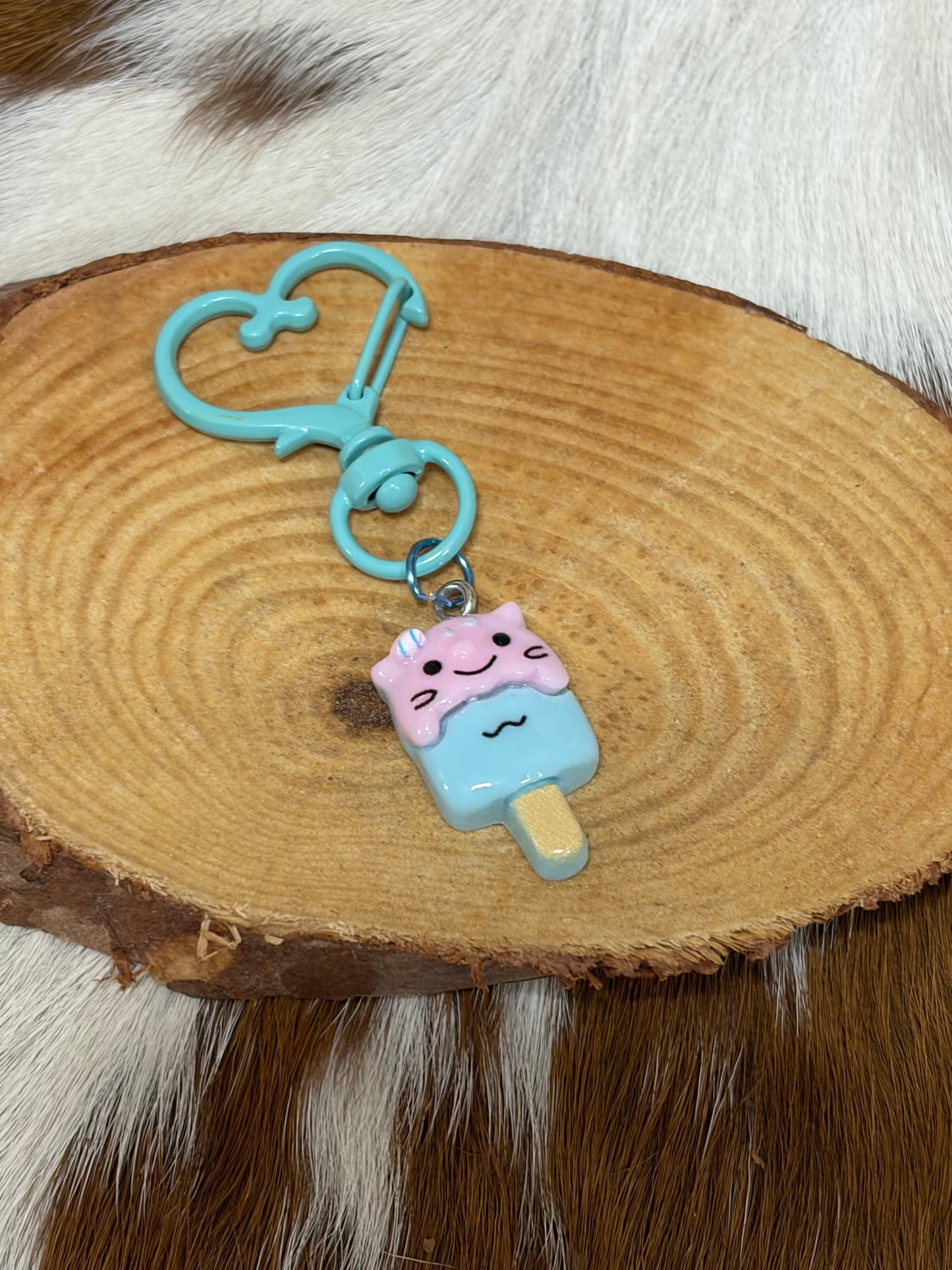 Dessert Theme Keyring Bag Charm Donut Ice Cream Bar