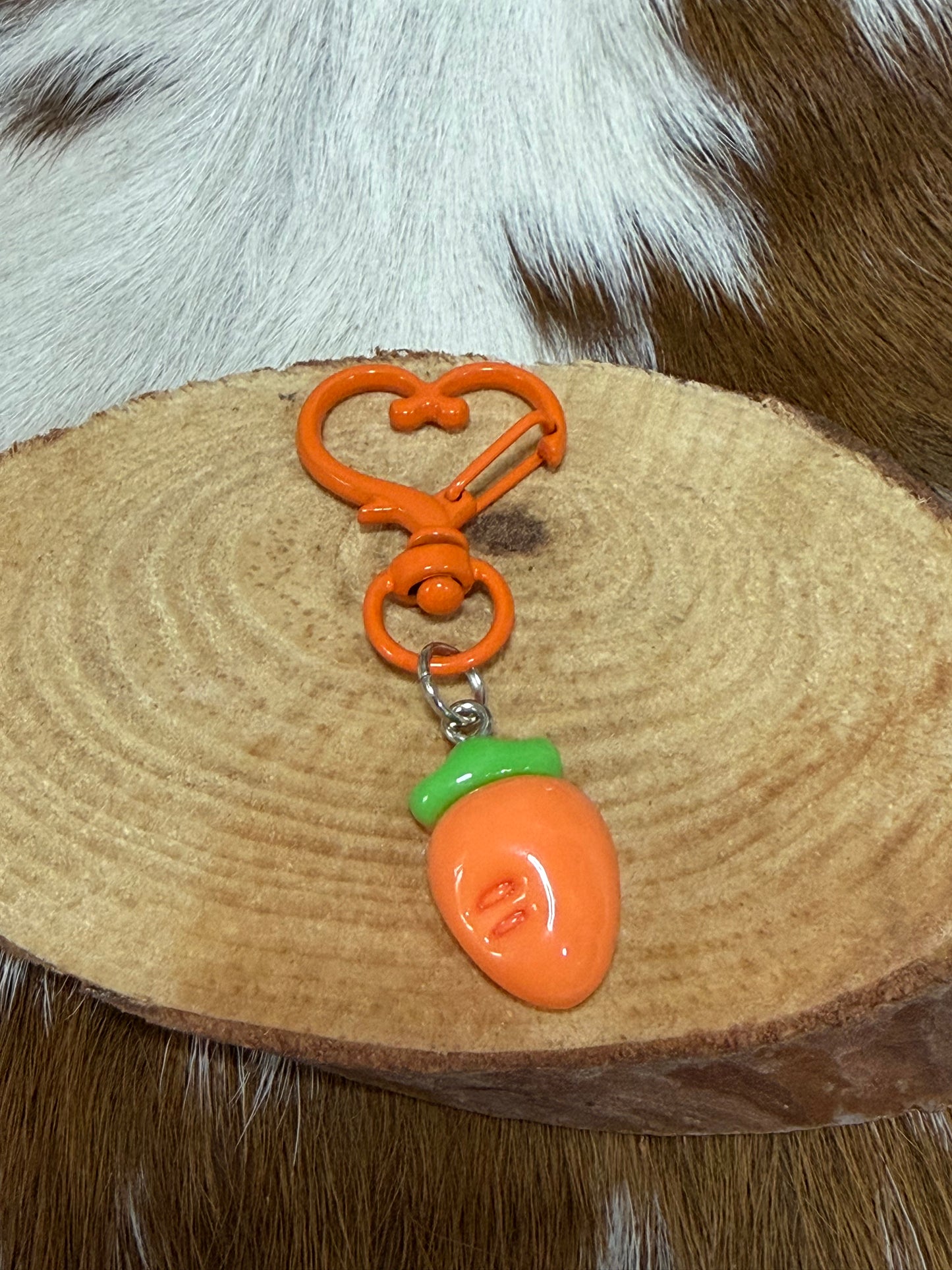 Keychain Bag Charms Avacado Carrot, Cherries Pineapple Themes