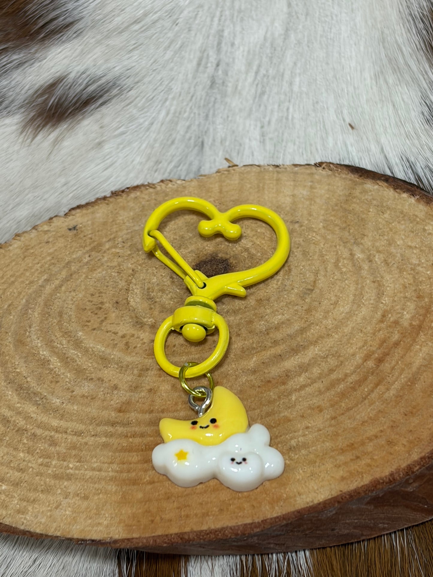 Butterfly Keychain Bag Charm Star Half Moon Clouds Boys Girls