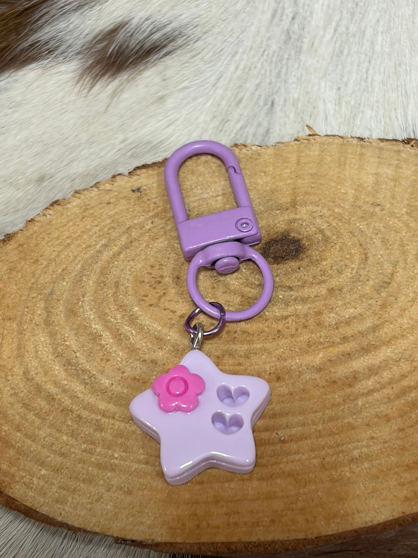 Butterfly Keychain Bag Charm Star Half Moon Clouds Boys Girls
