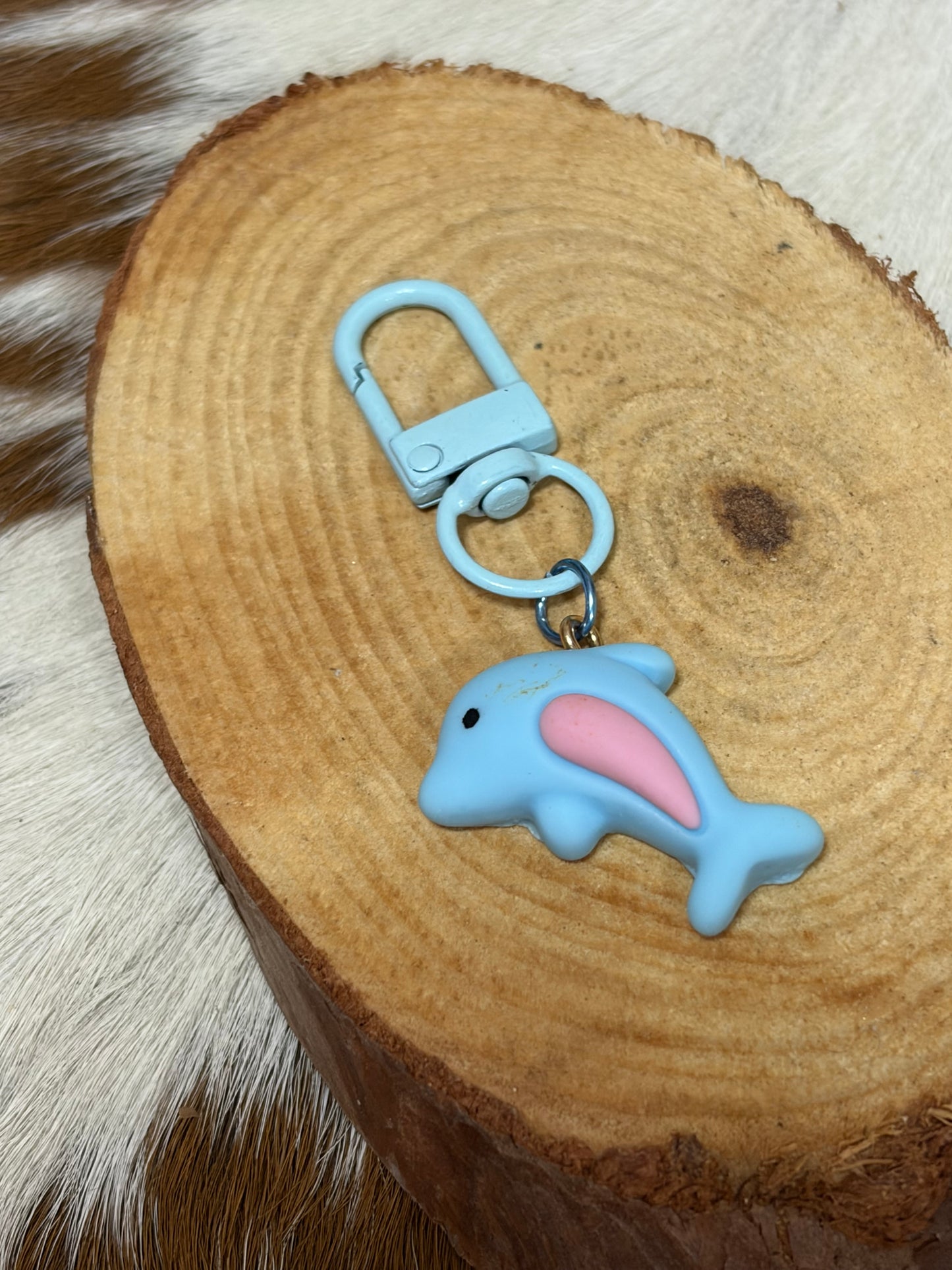 Keychains Bag Charm Bear Porpous Sea Horse Shell Fish