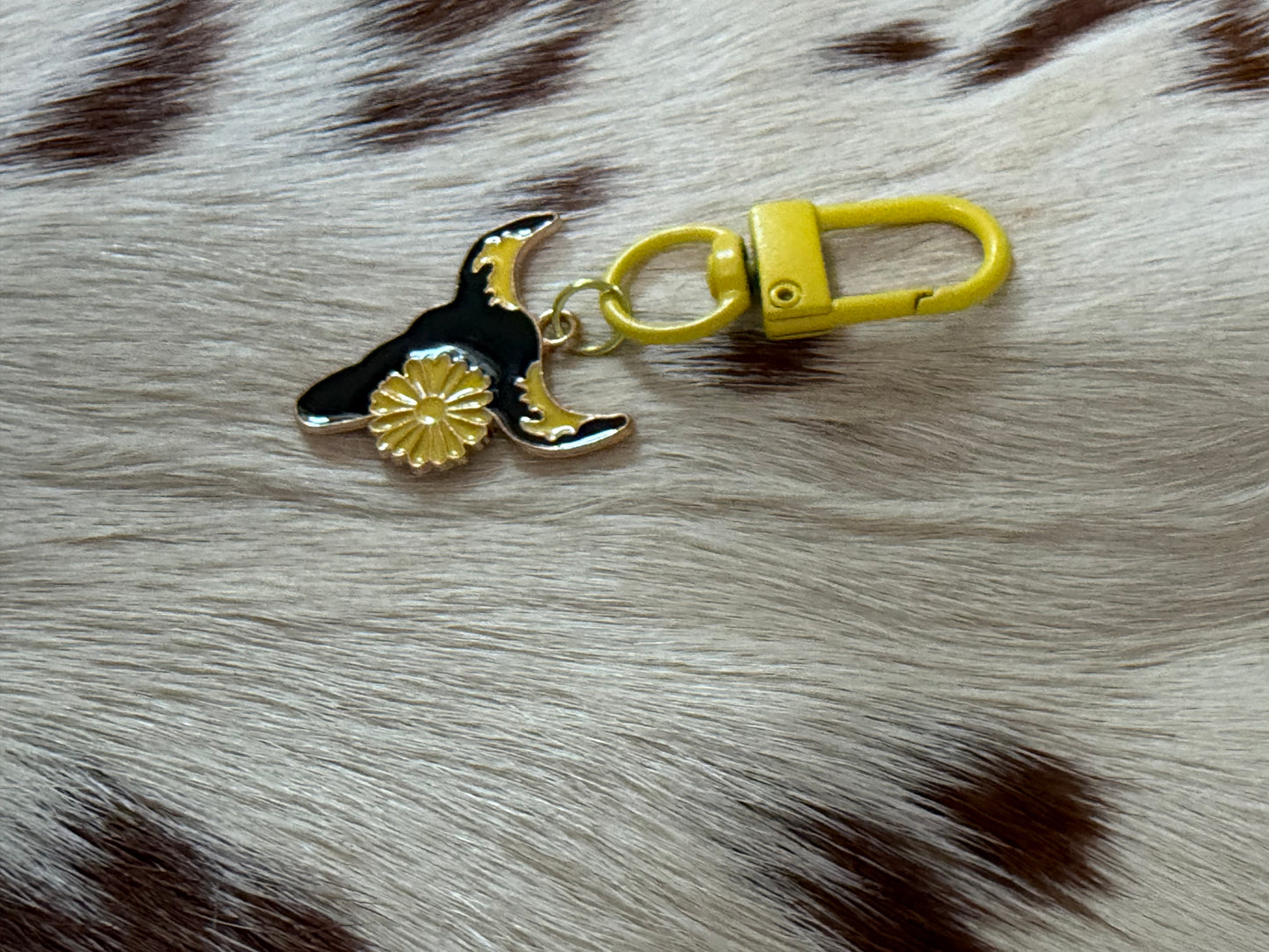 Western Steer Head Charm Keychain Bag Charm