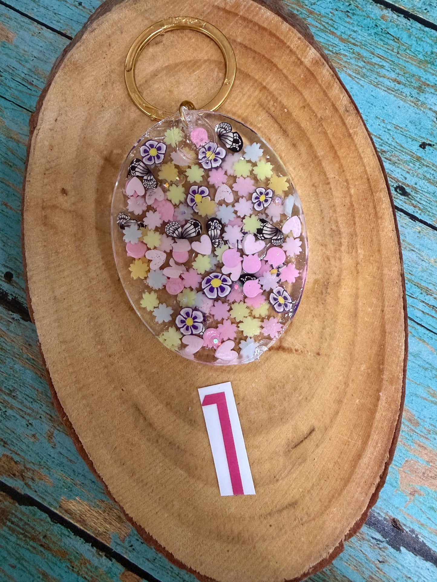 Resin Bag Charms Keychain Ocean Scene Sea shells Fish Star Fish Sand Flowers Hearts Colorful Beads