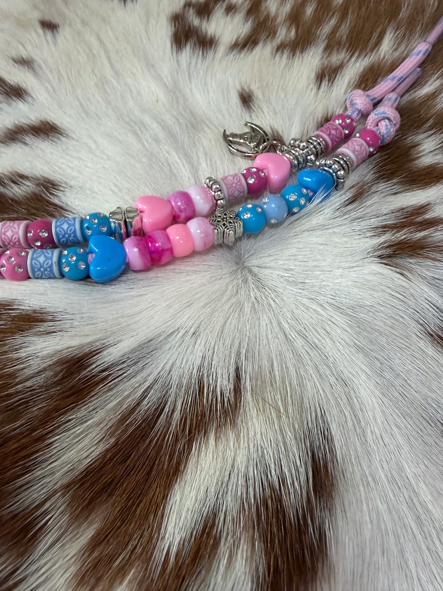 Paracord Pink Blue Bag Charm Keychain Charms Cowgirl Boot Star Horseshoe Four Leaf Clover