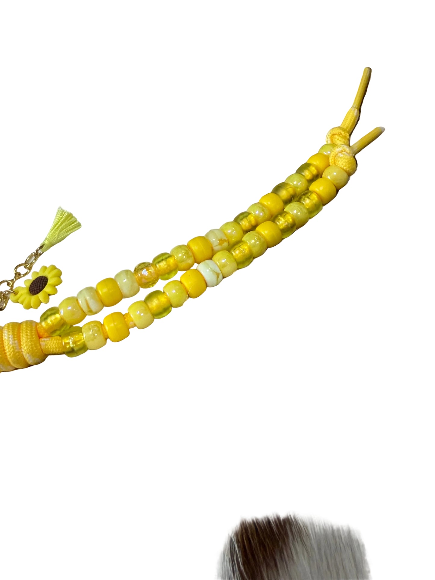 Paracord Bag Charm Keychain Yellow Color Charms