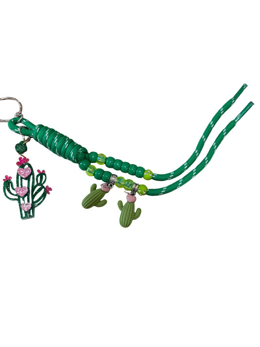 Parecord Bag Charm Keychain Cactus Theme Cactus Charms Green