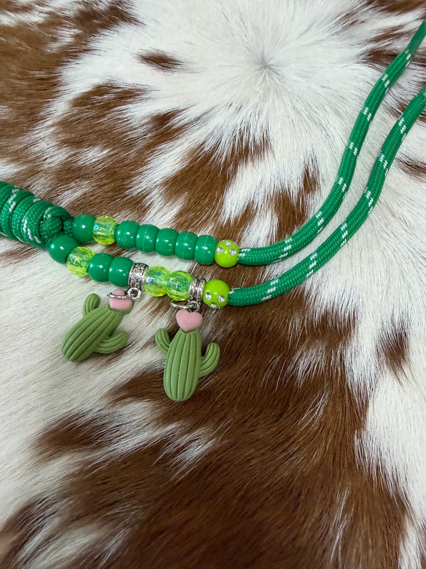 Parecord Bag Charm Keychain Cactus Theme Cactus Charms Green