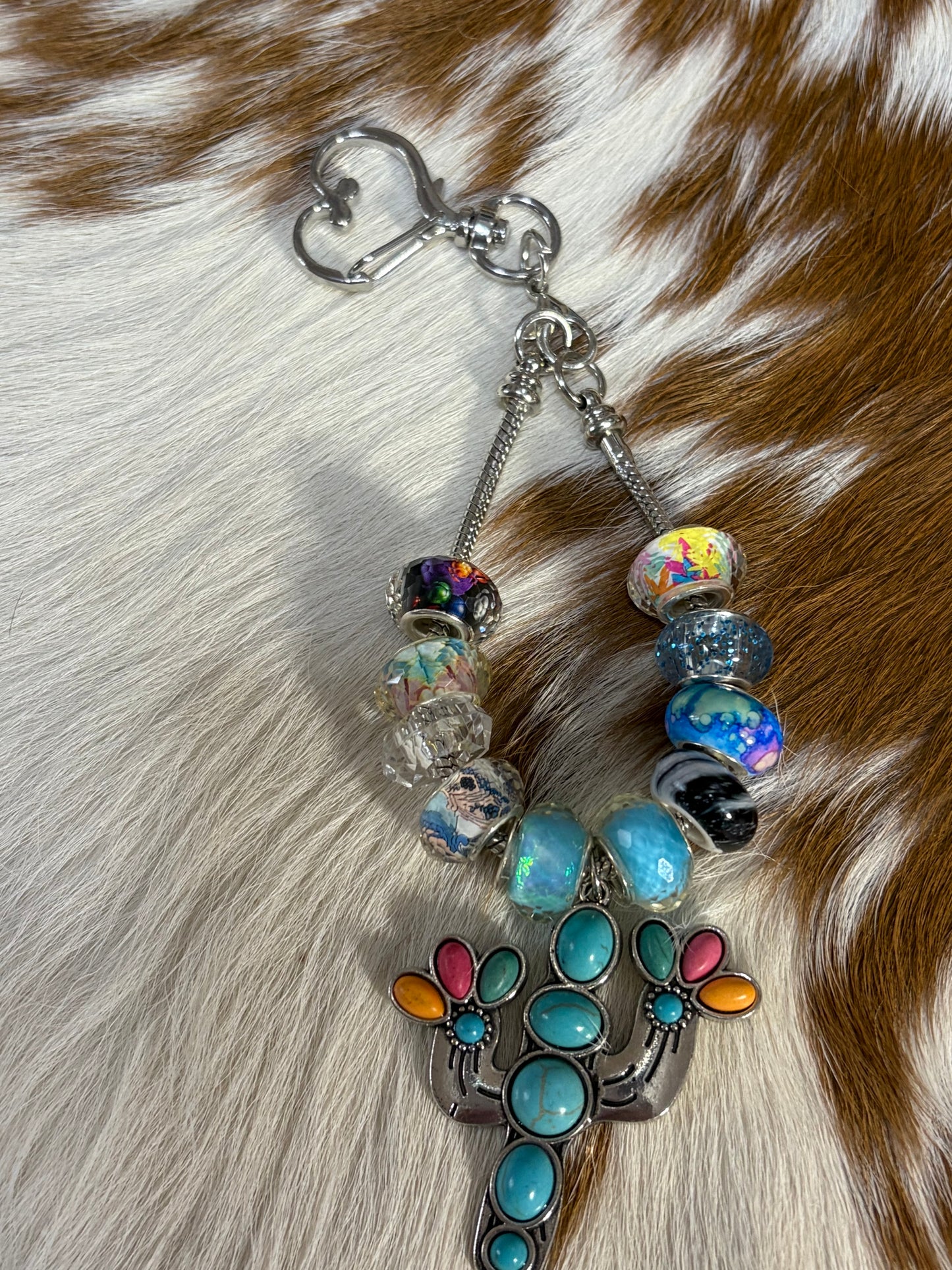 Cactus Bead Bag Charm Purse Charm Backpack Charm