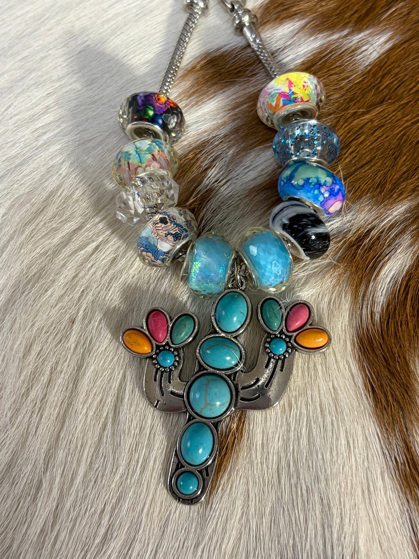 Cactus Bead Bag Charm Purse Charm Backpack Charm