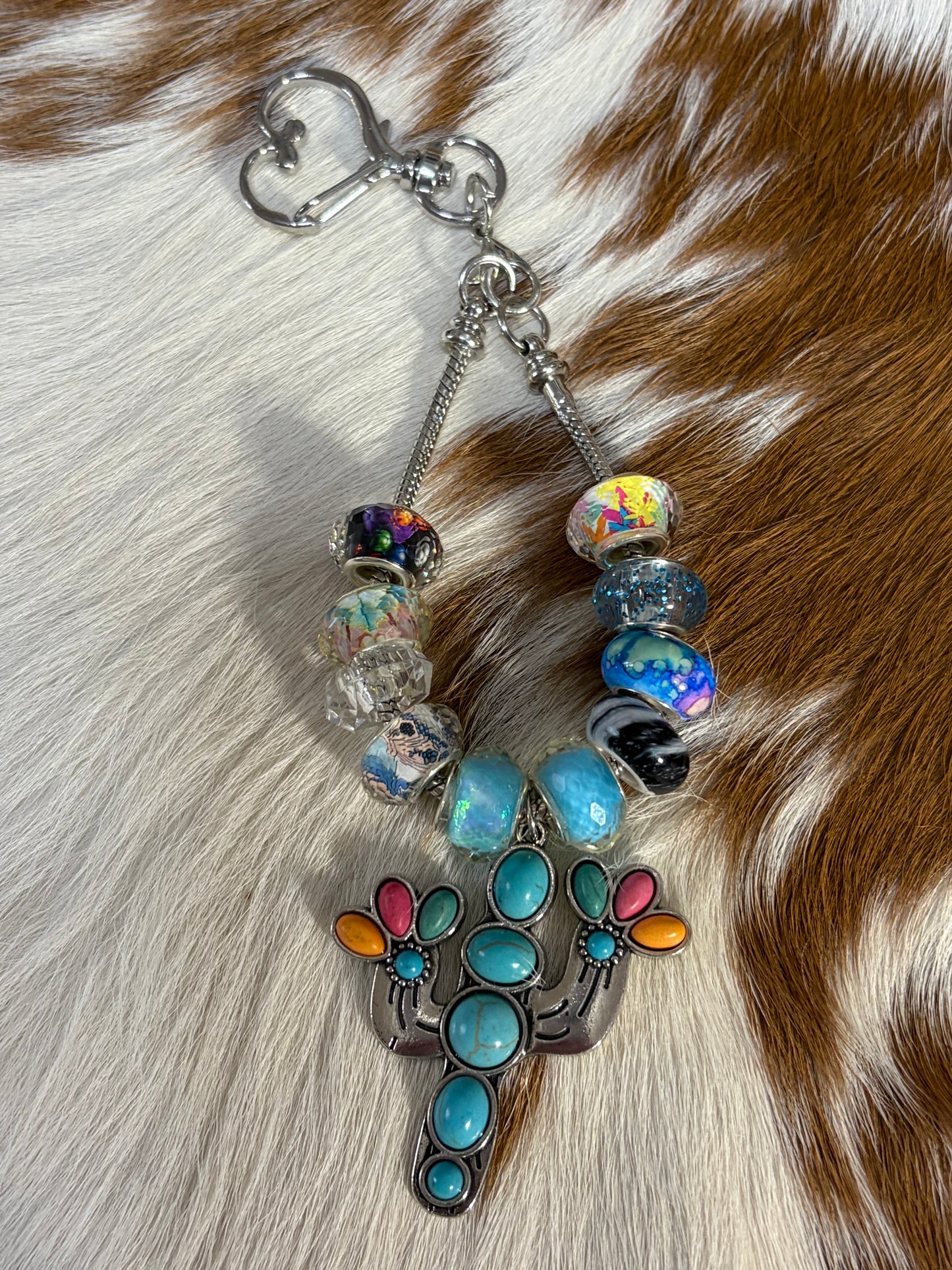 Cactus Bead Bag Charm Purse Charm Backpack Charm