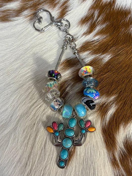 Cactus Bead Bag Charm Purse Charm Backpack Charm