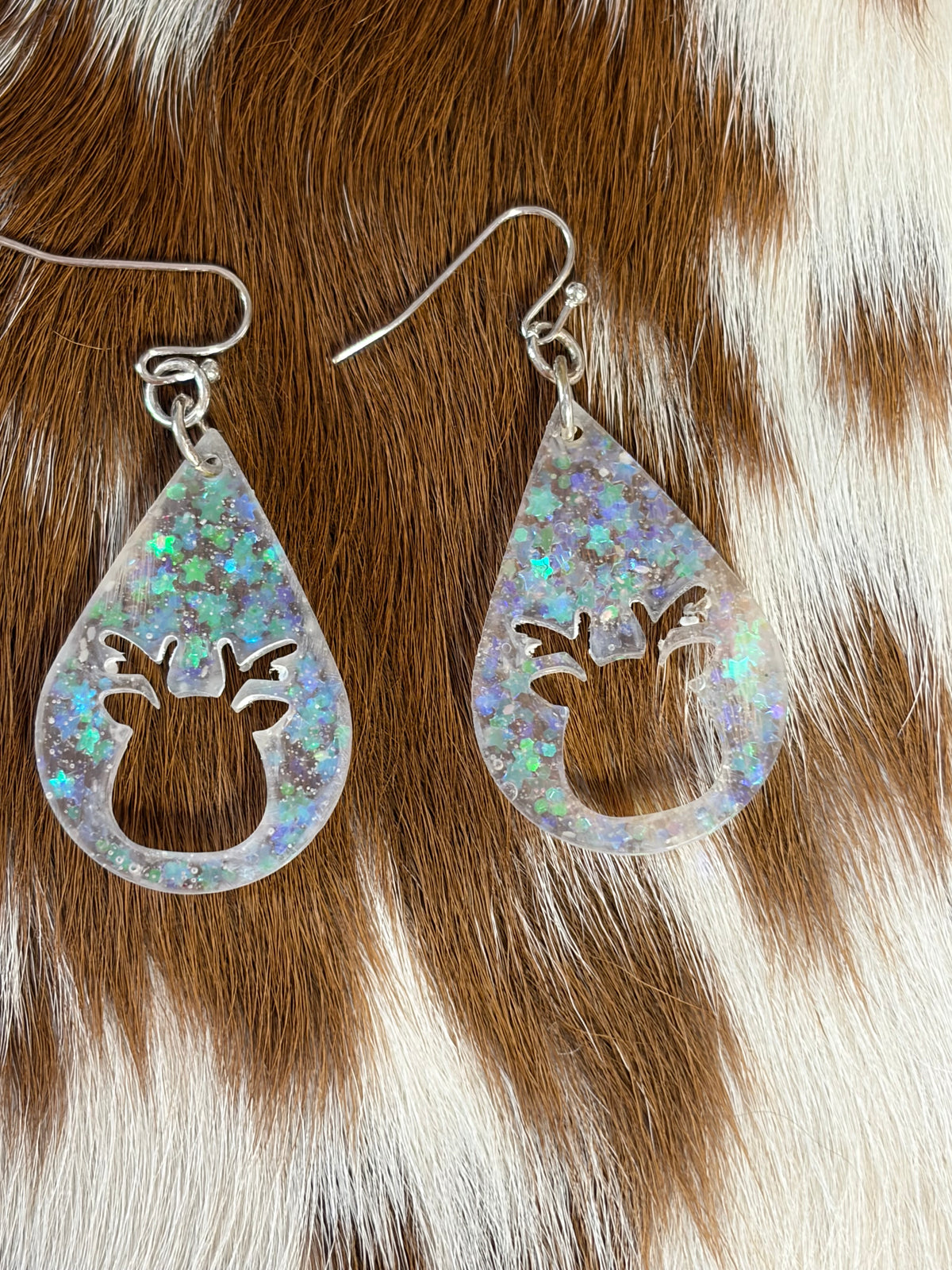 Resin Snowman Reindeer Earrings Christmas Earrings