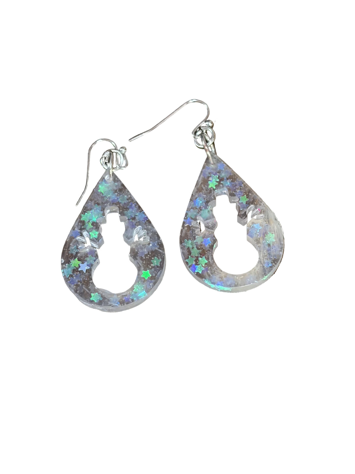 Resin Snowman Reindeer Earrings Christmas Earrings