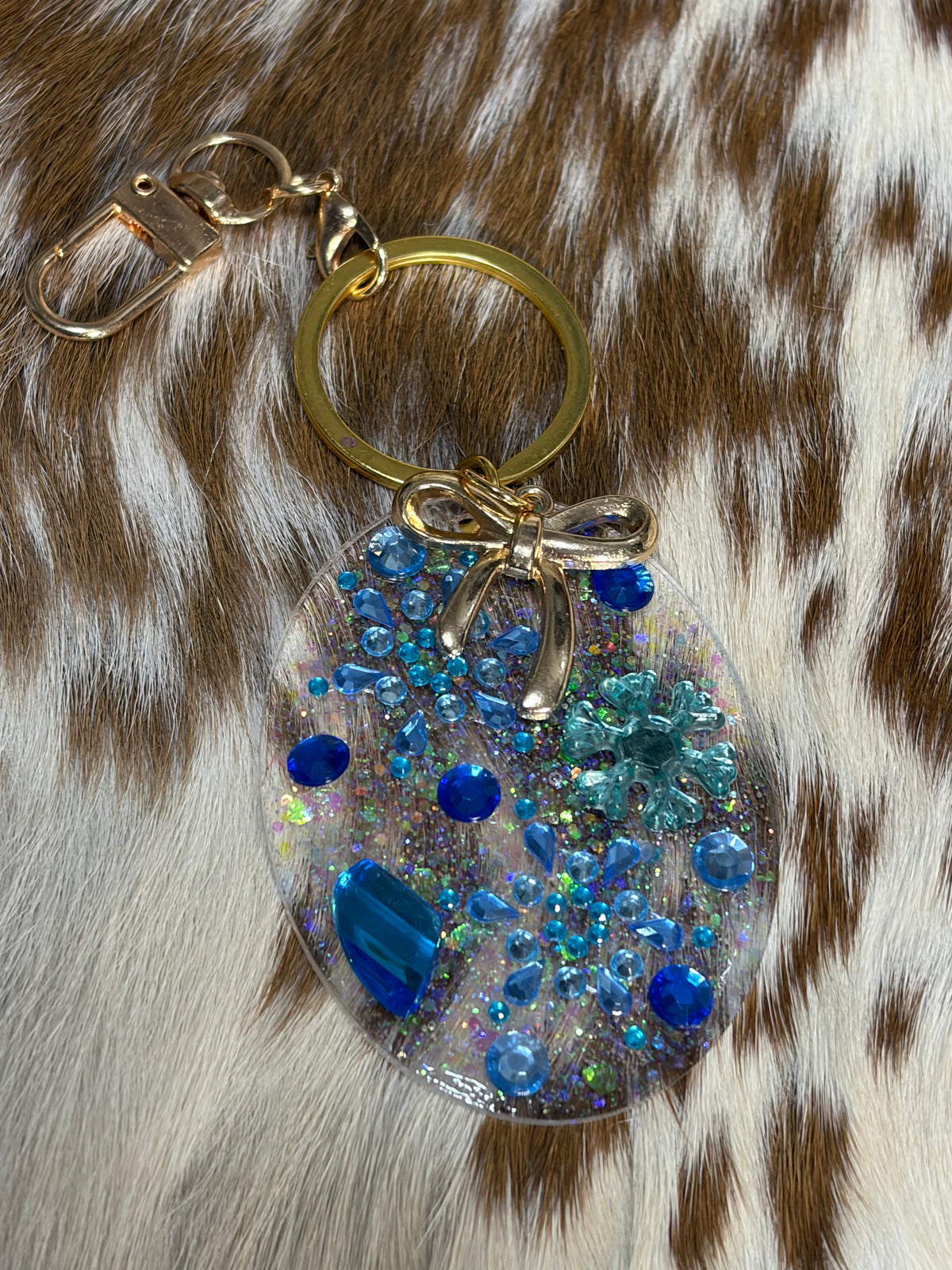 Resin Acrylic Blue Beads Bag Charm Keychain Purse Charm Backpack Bag Charm