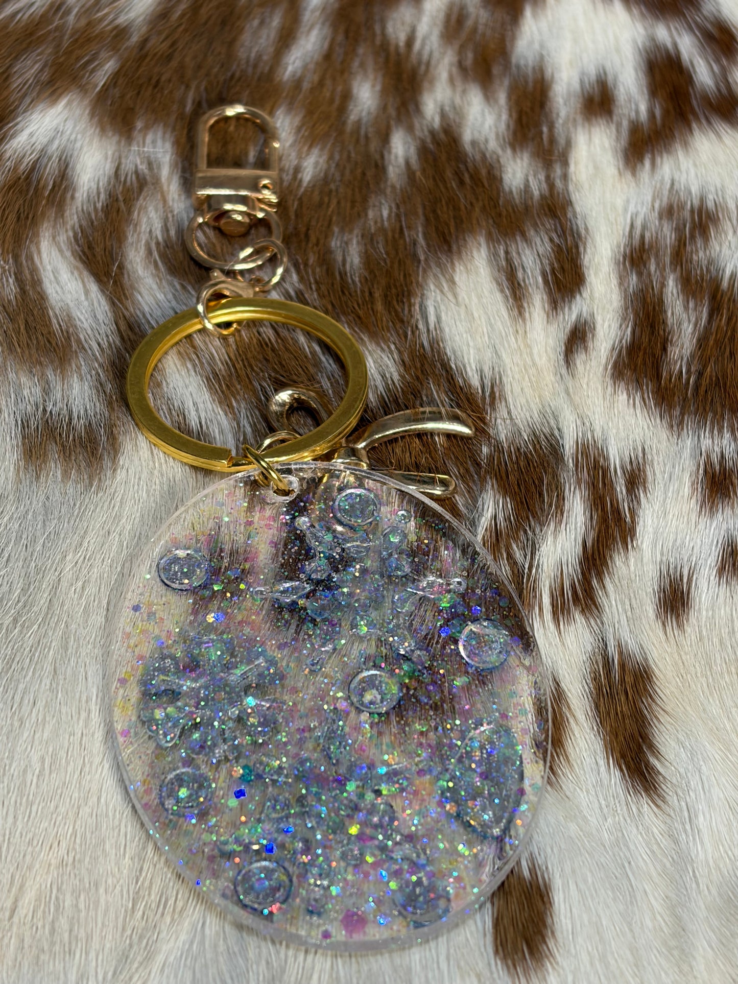 Resin Acrylic Blue Beads Bag Charm Keychain Purse Charm Backpack Bag Charm