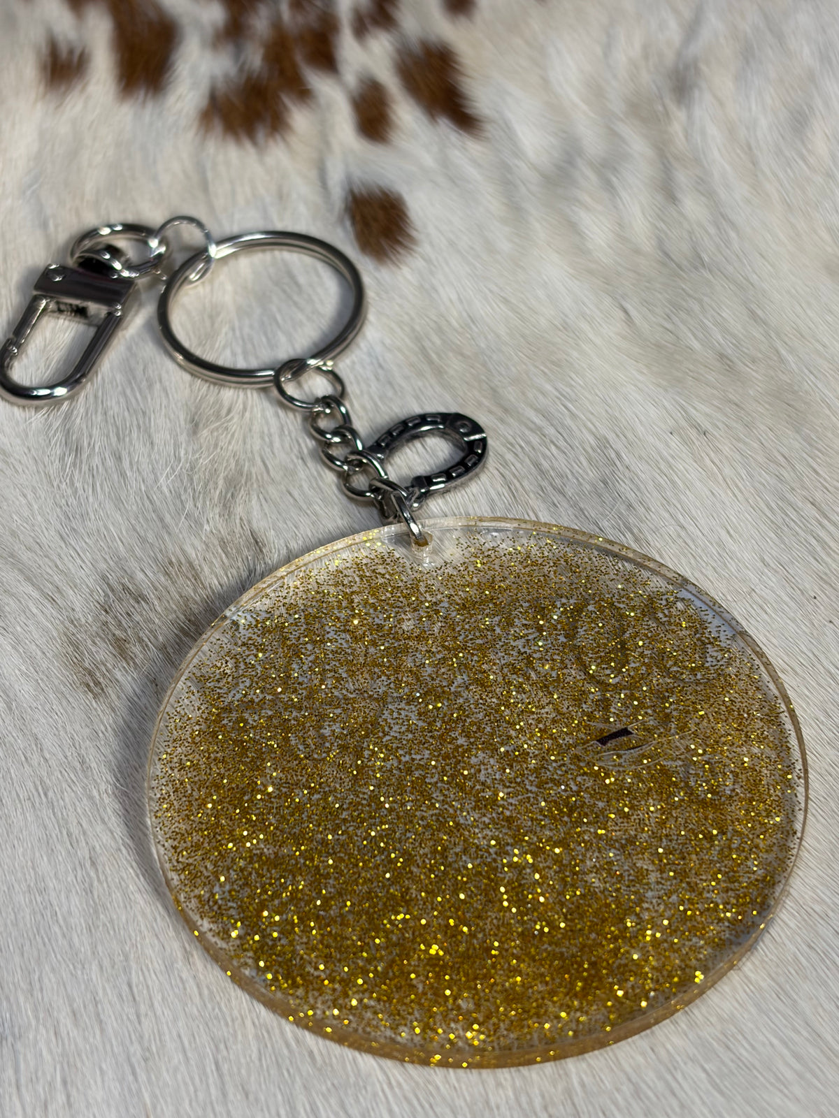 Cowgirl UP Or Shut UP Resin Acrylic Bag Charm Keychain Gold Brown Purse Charm Backpack Charm